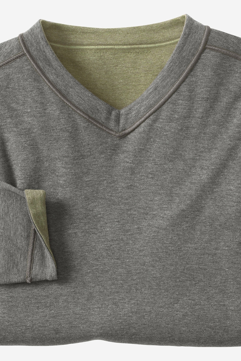 Wholesale,Johnston & Murphy, Johnston & Murphy Olive Reversible V-neck Sweatshirt, Green, Medium-44-TagM