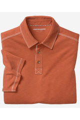 Johnston & Murphy Rust Vintage Slub Polo