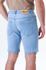 Eubi Light Blue Wash Air-Flex Jean 9" Shorts