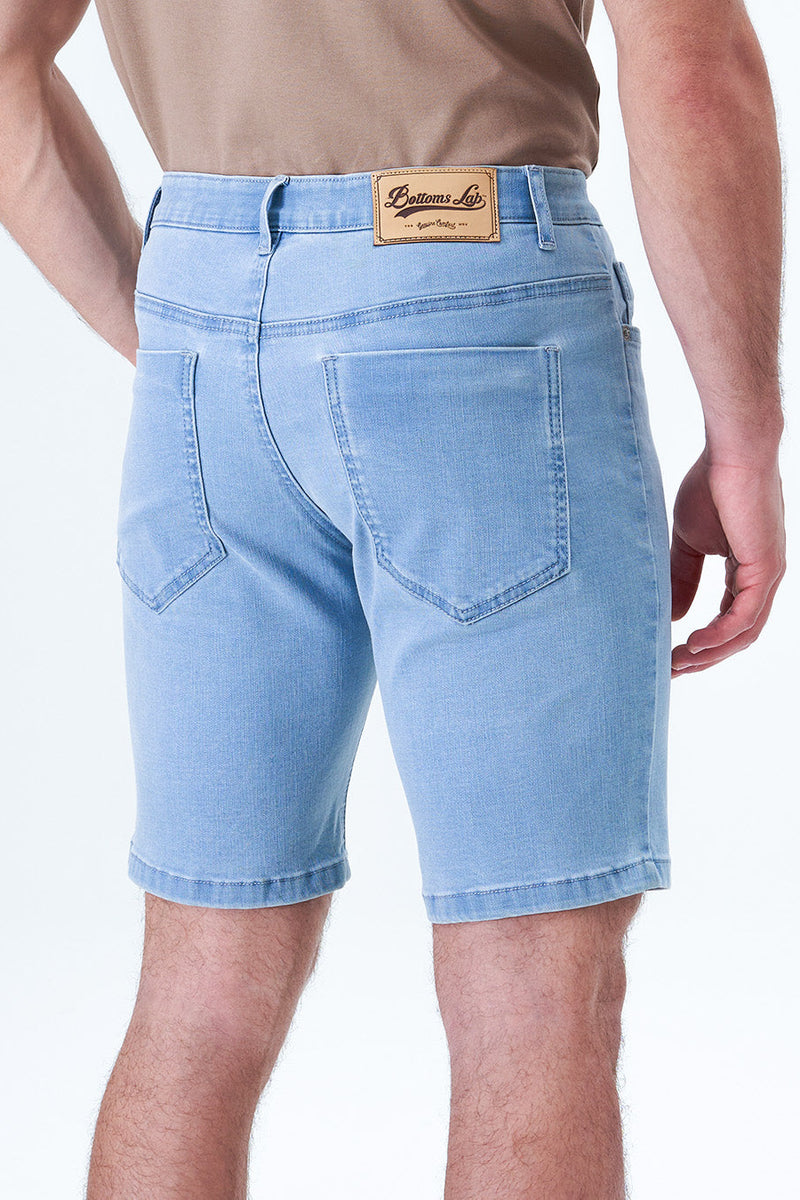 Eubi Light Blue Wash Air-Flex Jean 9" Shorts