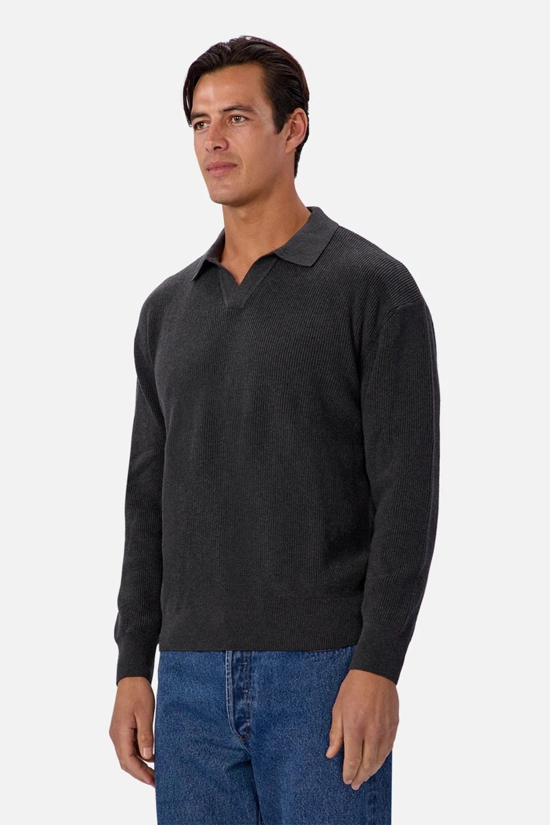 Wholesale,INDUSTRIE AUSTRALIA, INDUSTRIE AUSTRALIA Grey Sweater Polo, Grey, Small-42-TagSMedium-44-TagMLarge-46-TagLExtra Large-48-TagXLExtra Extra Large-50-TagXXL