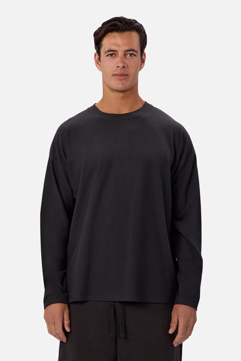 Wholesale,INDUSTRIE AUSTRALIA, INDUSTRIE AUSTRALIA Black Waffle Textured T-Shirt, Black, Medium-46-TagM