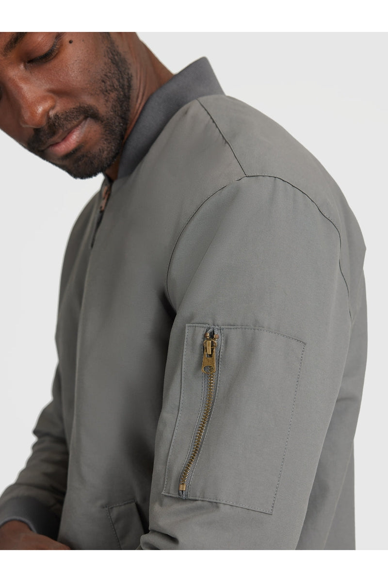 Faire,True Classic, True Classic Carbon Grey Bomber Jacket, Grey, Small-42-TagS