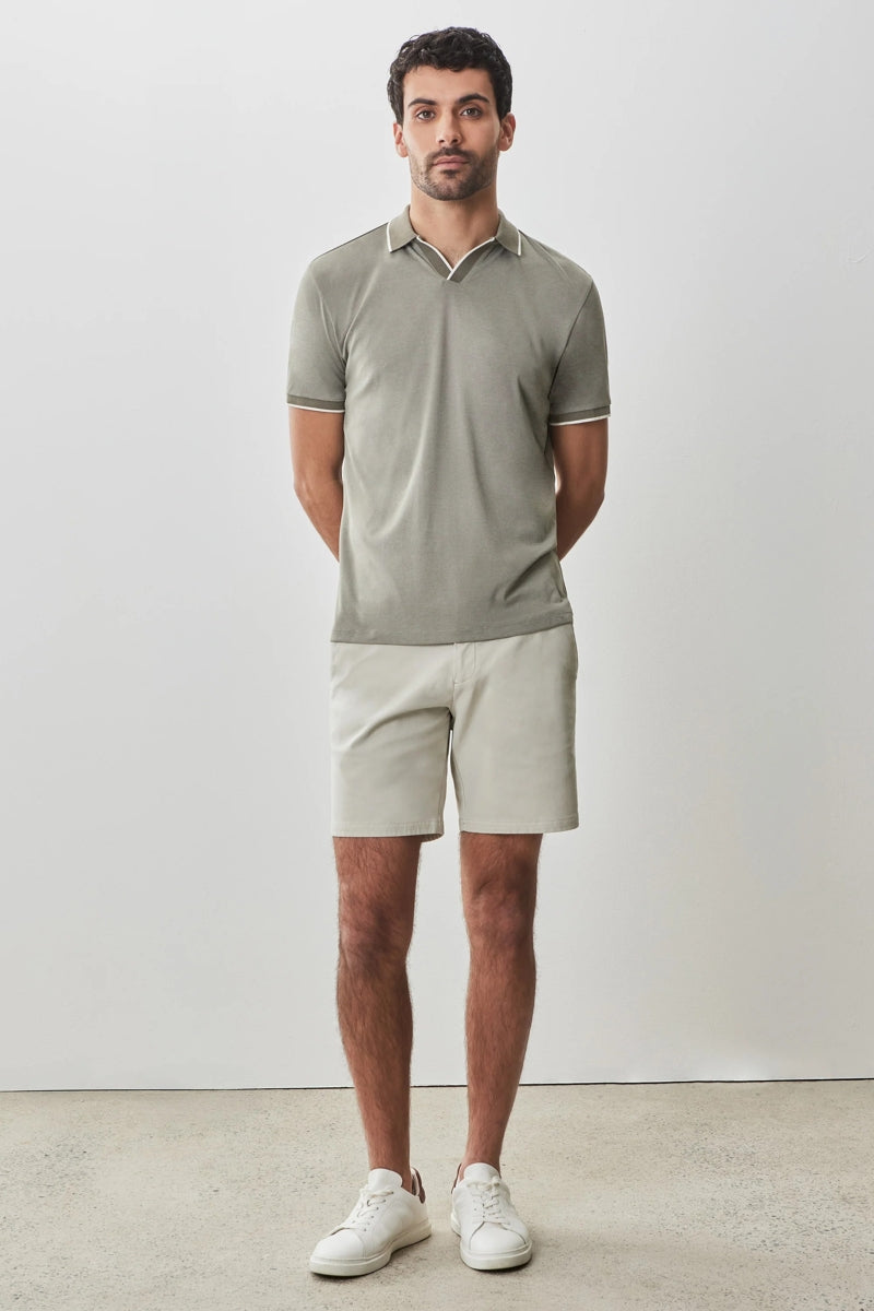 Wholesale,Robert Barakett, Robert Barakett Olive Birdeye Knit Open Collar Polo, Green, Extra Large-46-TagXL