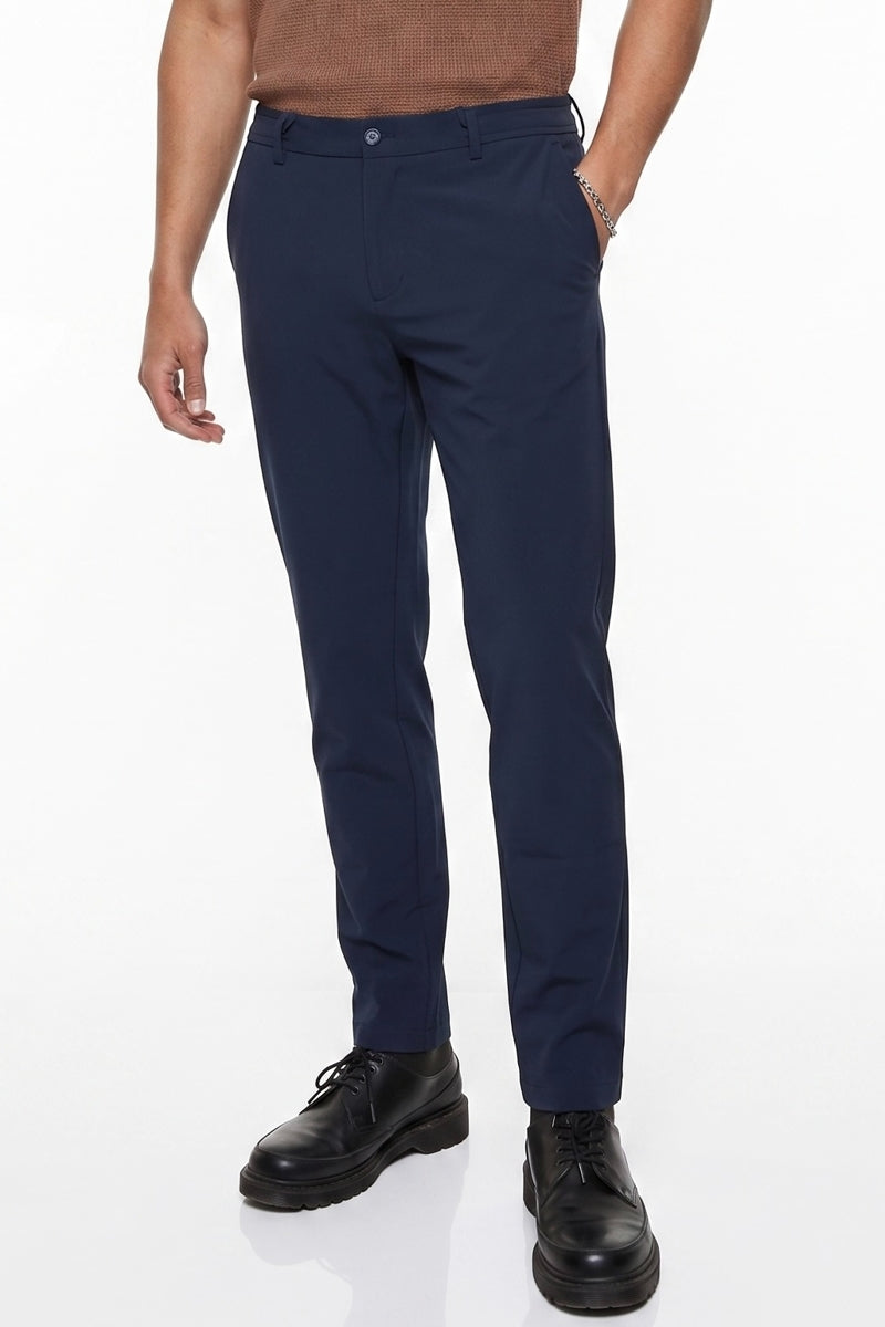 Wholesale,Jakamen, Jakamen Navy Poly Stretch Slim Fit Drawstring Jogger, Blue, 36W-28L-TagXL