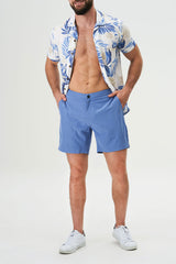 Eubi Blue Packable Hybrid 8" Shorts