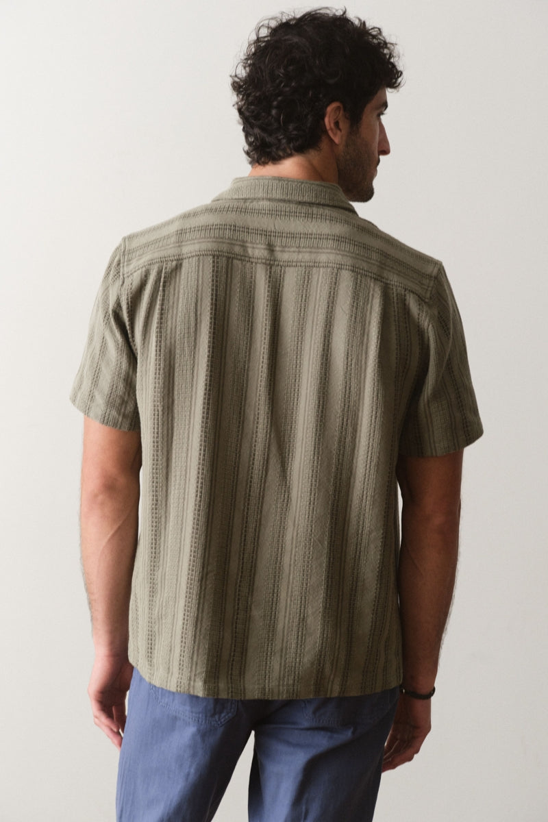 Wholesale,Marine Layer, Marine Layer Olive Dobby Textured Resort Shirt, Green, Medium-44-TagMLarge-46-TagLExtra Large-50-TagXLExtra Extra Large-54-TagXXL