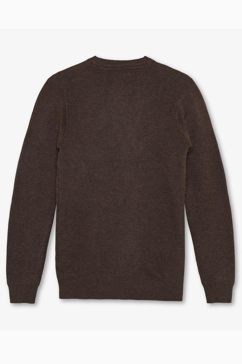 Wholesale,Signal Clothing, Signal Clothing Dark Brown Melange Structure Sweater, Brown, Large-46-TagL