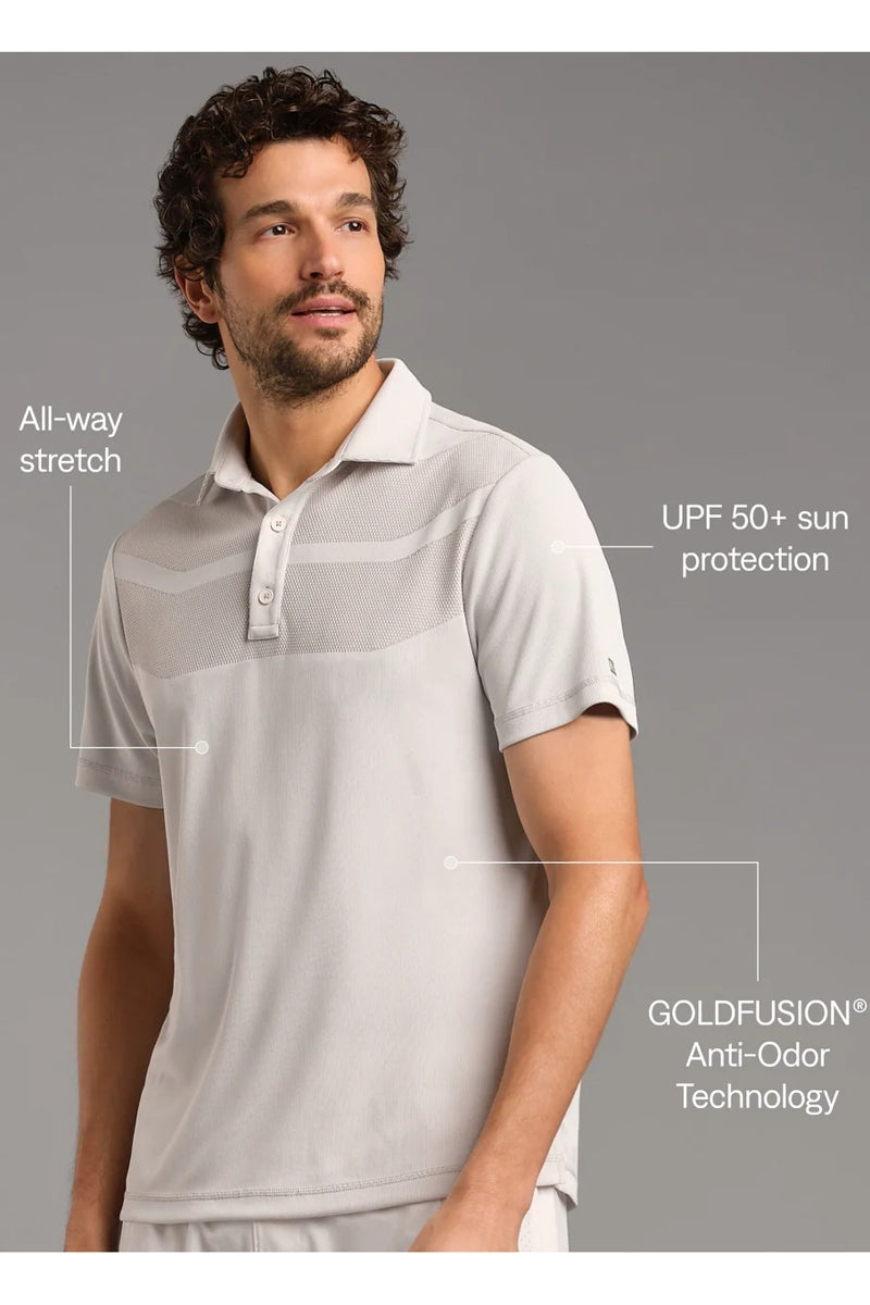 Wholesale,Rhone, Rhone Steel Grey UPF 50+ All-way Stretch Active Polo, Grey, Large-44-TagLExtra Large-47-TagXLMedium-42-TagM