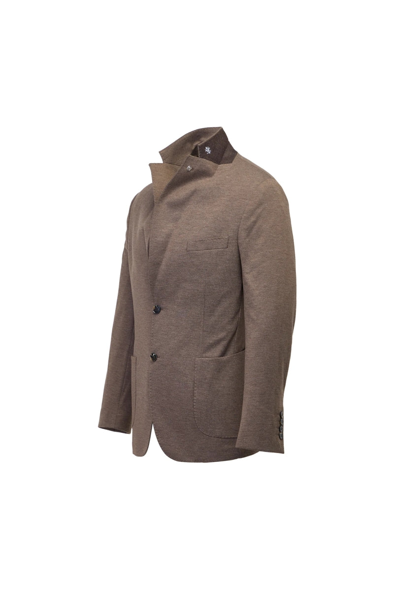 Wholesale,Luchiano Visconti, Luchiano Visconti Coffee Melange Knit Blazer, Brown, Small-38-Tag38Medium-40-Tag40Large-42-Tag42Large-44-Tag44