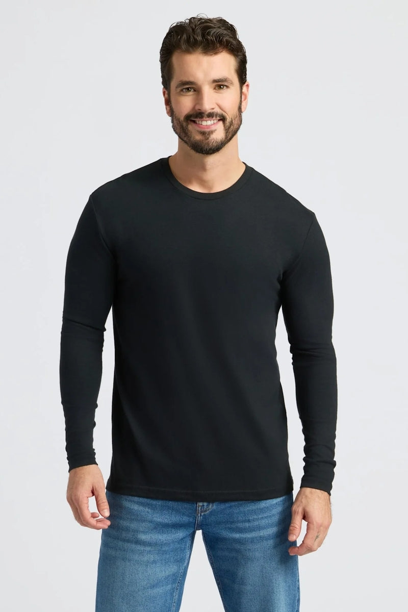 Faire,True Classic, True Classic Black Long Sleeve T-Shirt, Black, Large-43-TagL