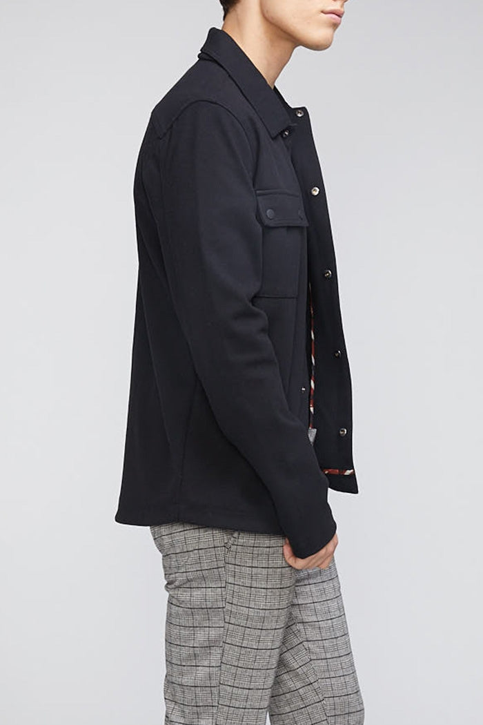 Wholesale,Civil Society, Civil Society Black Snap Front Knit Shacket, Black, Large-46-TagL