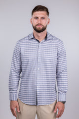 Society of Threads Grey Check Performance Button Up Shirt