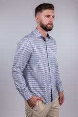 Society of Threads Grey Check Performance Button Up Shirt