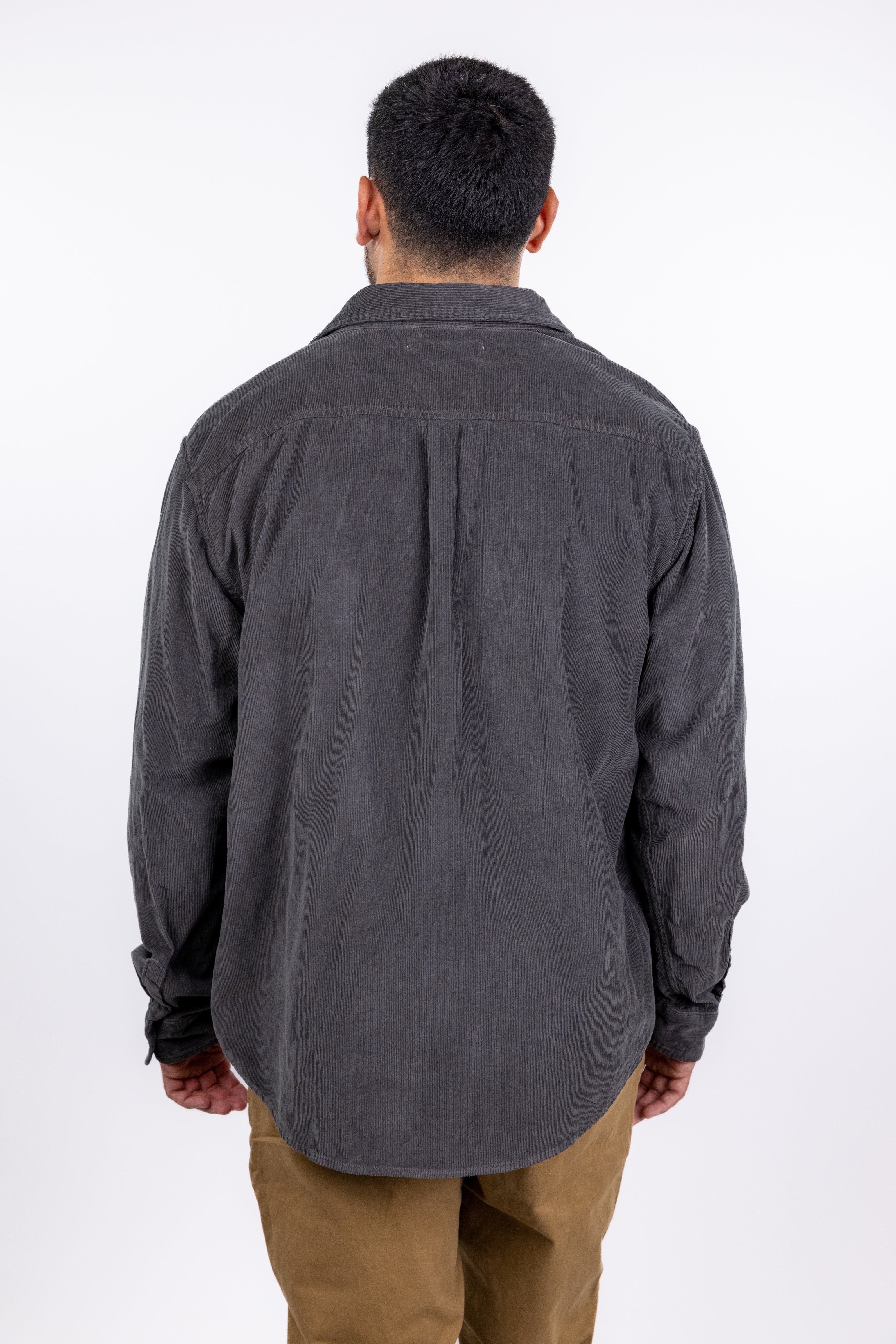 The RealReal,Outerknown, Outerknown Dark Grey Corduroy Long Sleeve Button Up Shirt, Grey, Extra Large-51-TagXL