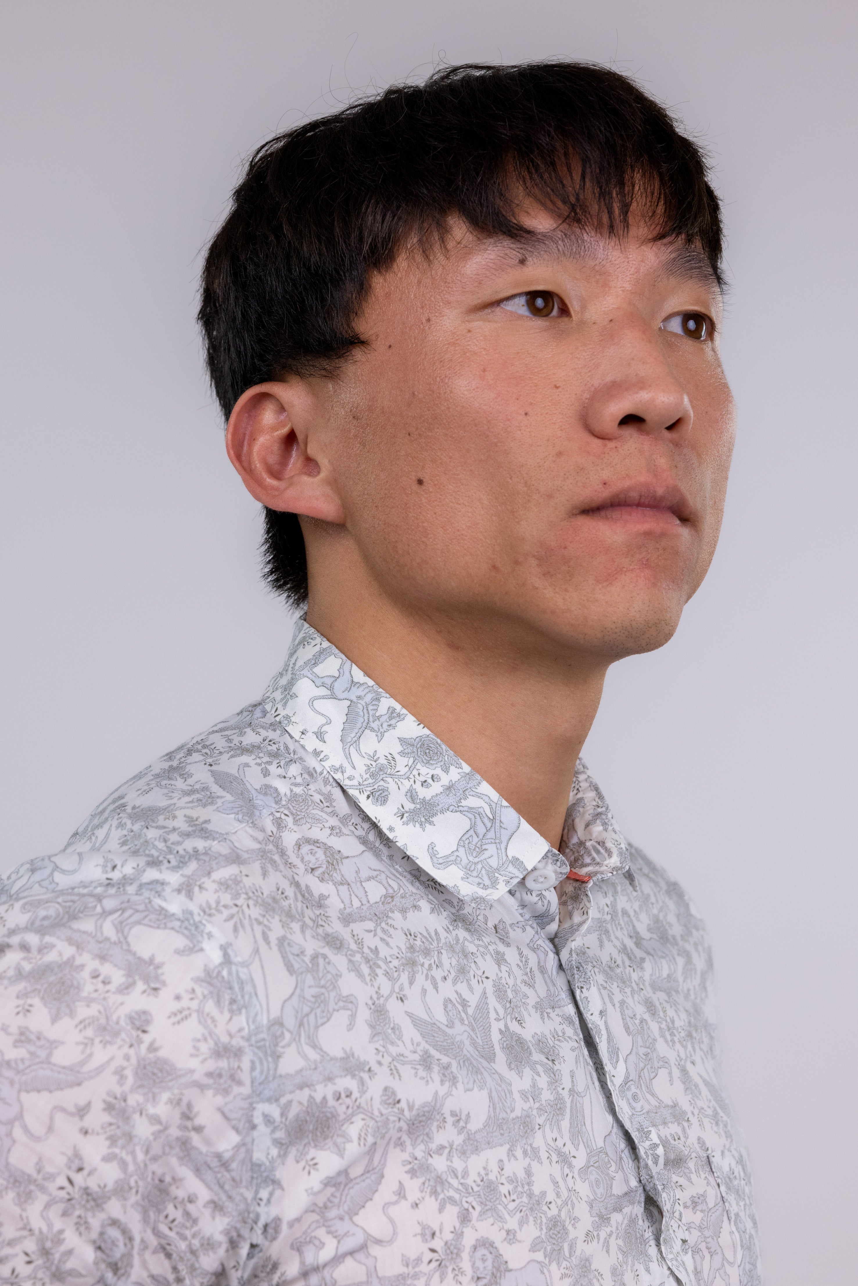 The RealReal,Paul & Joe, Paul & Joe Cream & Sage Floral Sheer Button Up Shirt, Grey, Small-38-TagS