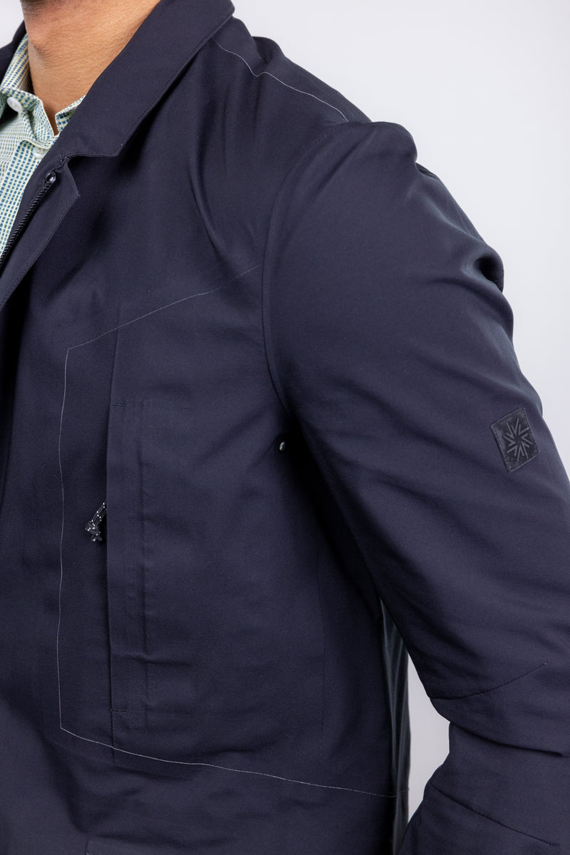 Isaora Black Nylon Utility Jacket