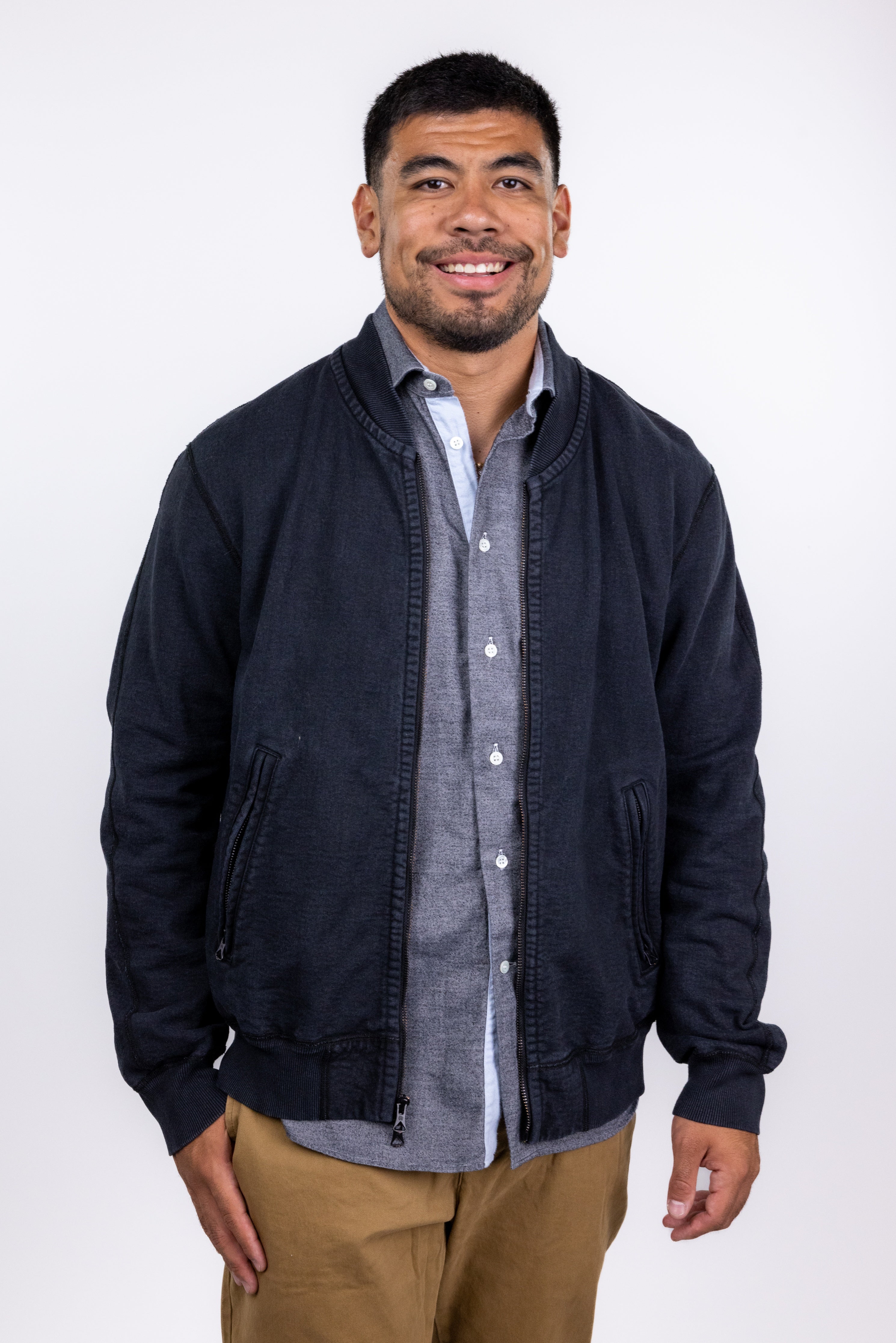 The RealReal,Reigning Champ, Reigning Champ Black Bomber Jacket, Black, Extra Large-48-TagXL