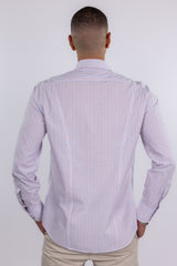 Rag & Bone Pink & Blue Micro Striped Button Up Shirt