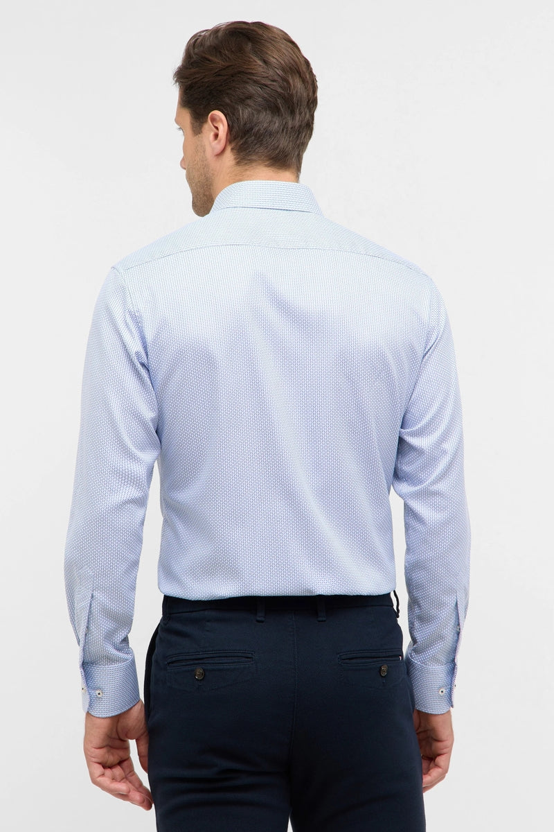 Wholesale,1863 by Eterna, 1863 by Eterna Blue Geo Structured Modern Fit Shirt, Blue, Large-48-Tag16
