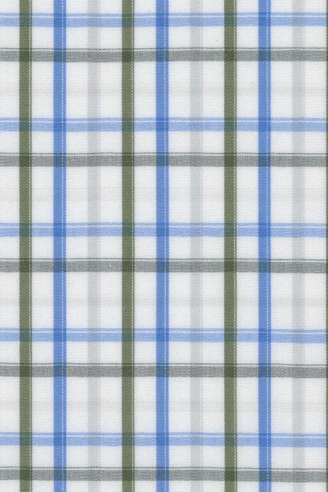 Wholesale,Scott Barber, Scott Barber Sage/Blue Tattersall Pattern Stretch Shirt, Green, Large-48-TagL