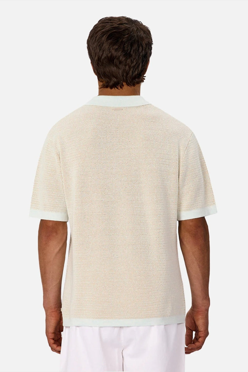 Wholesale,INDUSTRIE AUSTRALIA, INDUSTRIE AUSTRALIA Camel/Mint Knitted Polo, Tan, Medium-42-TagM