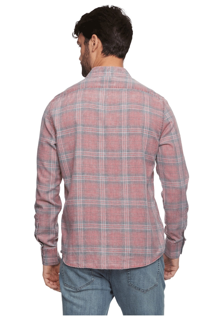 Wholesale,Flag & Anthem, Flag & Anthem Red/Grey Plaid Vintage Soft Shirt, Red, Large-47-TagL