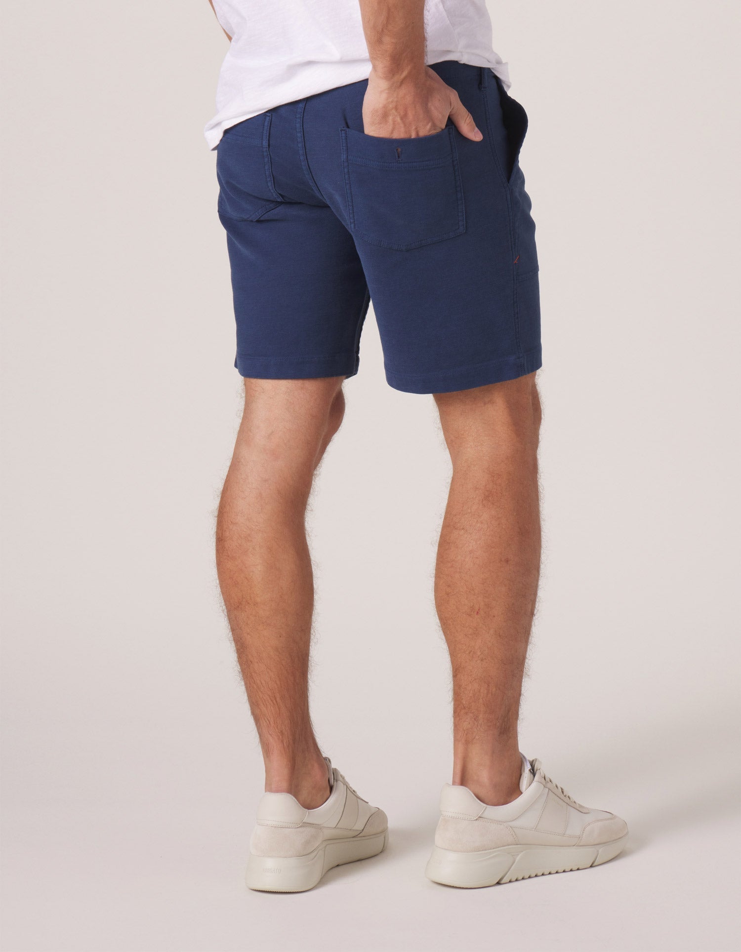 Wholesale,The Normal Brand, The Normal Brand Dark Blue Comfort Terry Utility Short, Blue, 28W-7L-Tag28