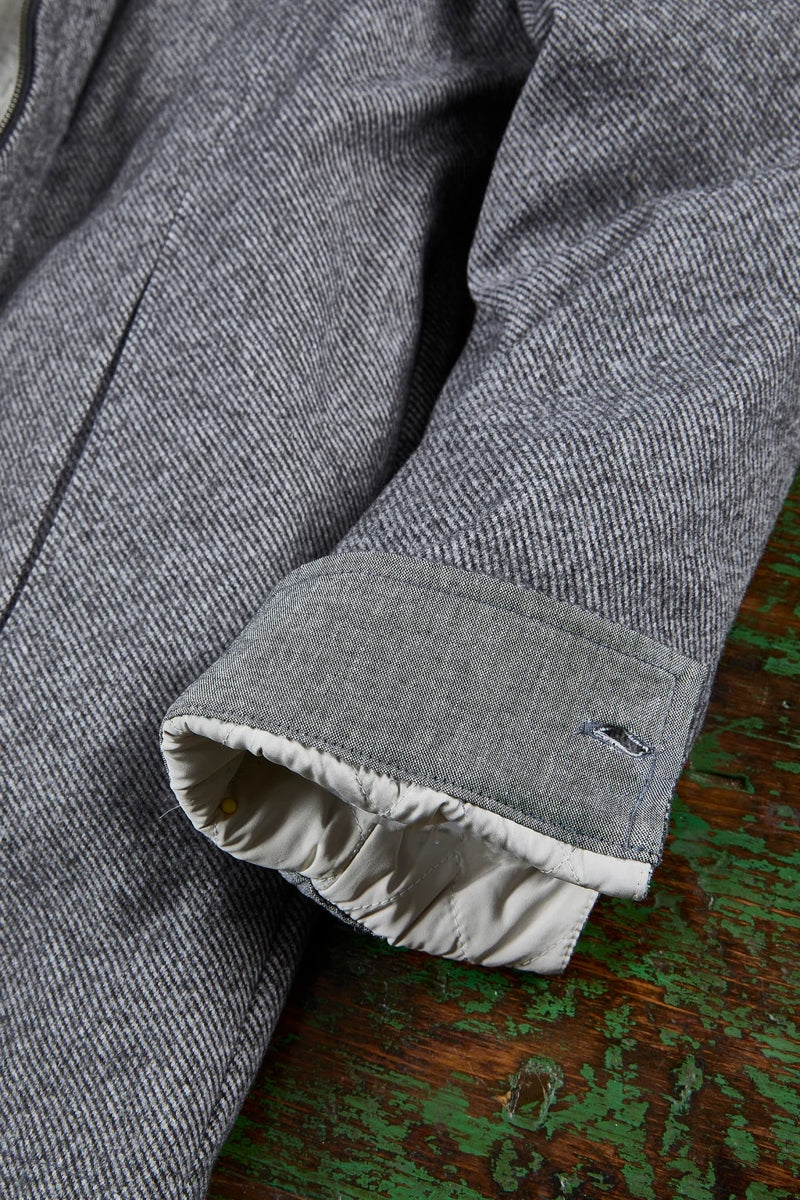 Wholesale,Nicoby Age of Wisdom, Nicoby Age of Wisdom Grey Melange Twill Jacket with Sherpa-Lined, Grey, Extra Large-50-TagXLExtra Extra Large-53-TagXXLLarge-46-TagLMedium-44-TagMSmall-42-TagS