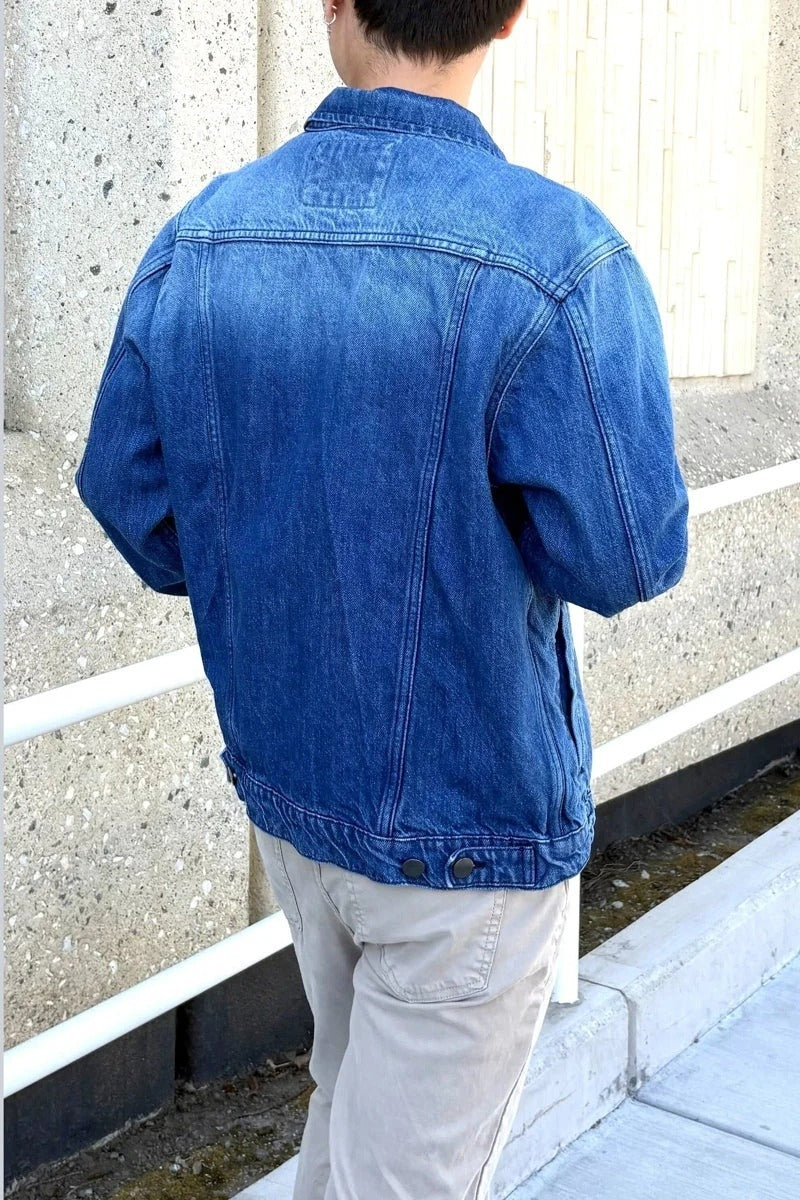 Wholesale,Brisk, Brisk Dark Wash Classic Denim Jacket, Blue, Small-40-TagM