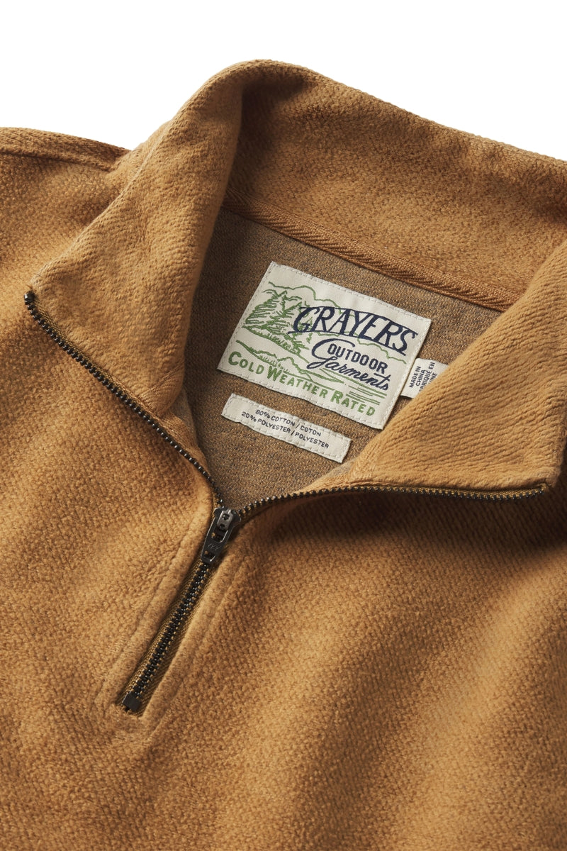 Faire,Grayers, Grayers Tea Brown Garment Dyed 1/4 Zip Pullover, Brown, Small-42-TagSMedium-44-TagMExtra Extra Large-55-TagXXL