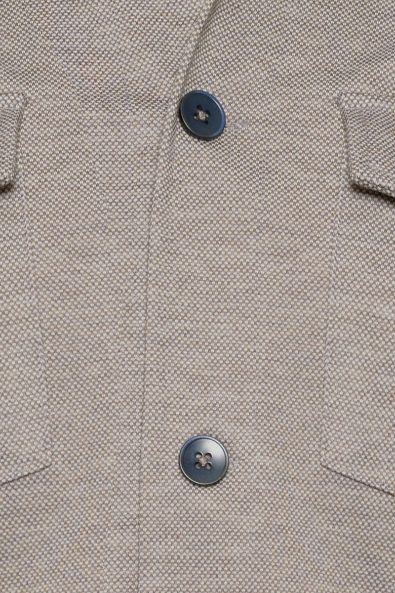 Direct From Brand,R2 Amsterdam, R2 Amsterdam Brown Knitted Stretch Overshirt, Brown, Medium-42-TagMExtra Large-45-TagXLLarge-43-TagLExtra Extra Large-46-TagXXL