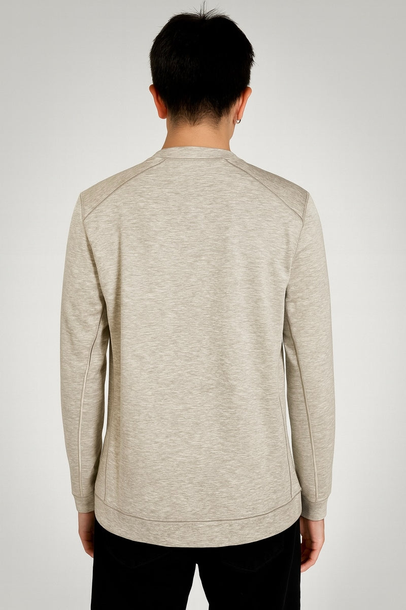Wholesale,Nicoby Age of Wisdom, Nicoby Age of Wisdom Tan Melange Keyhole Sweatshirt, Tan, Large-45-TagL
