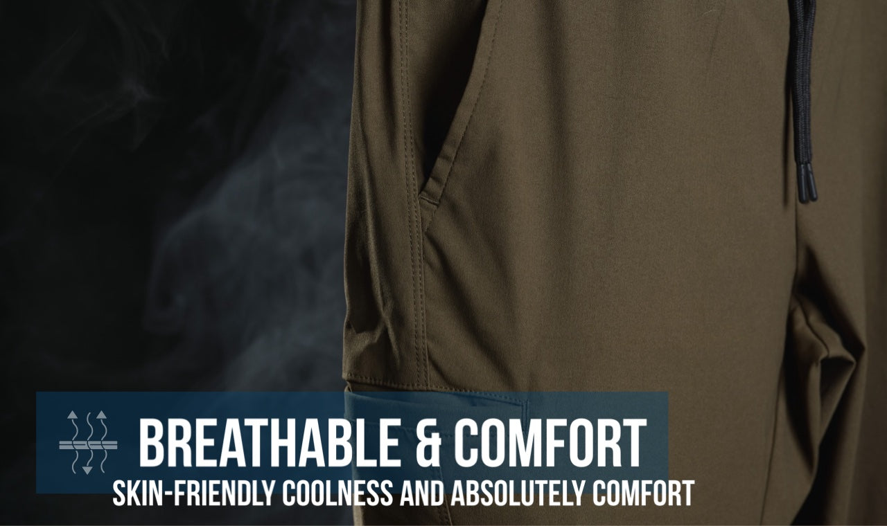 Direct From Brand,PROFI, PROFI Forest Green Multi-Functional Sun protection and UV resistance Sporty Joggers, Green, 31W-28L-TagM