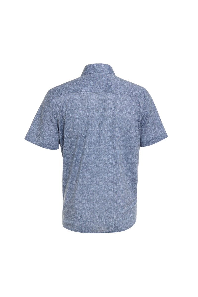 Wholesale,American Heritage, American Heritage Melange Navy Double Faced Knit Shirt, Blue, Small-42-TagSMedium-44-TagMLarge-47-TagLExtra Large-50-TagXLExtra Extra Large-54-TagXXL