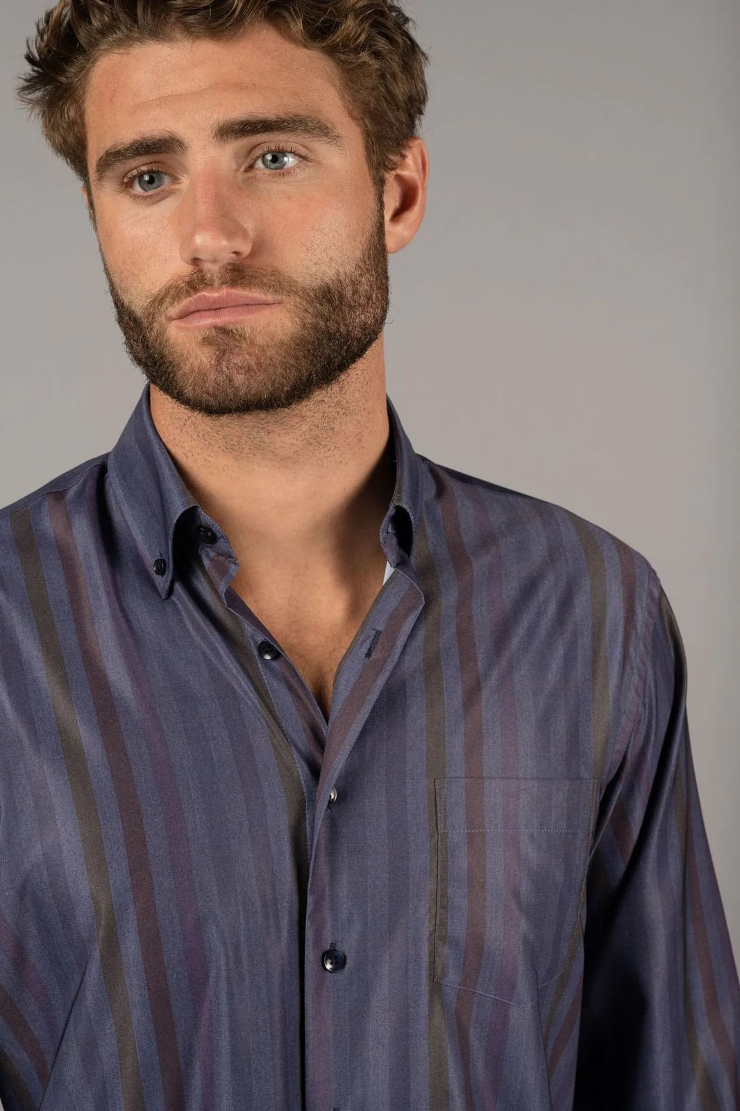 Wholesale,American Heritage, American Heritage Navy Striped Performance Stretch Shirt, , 