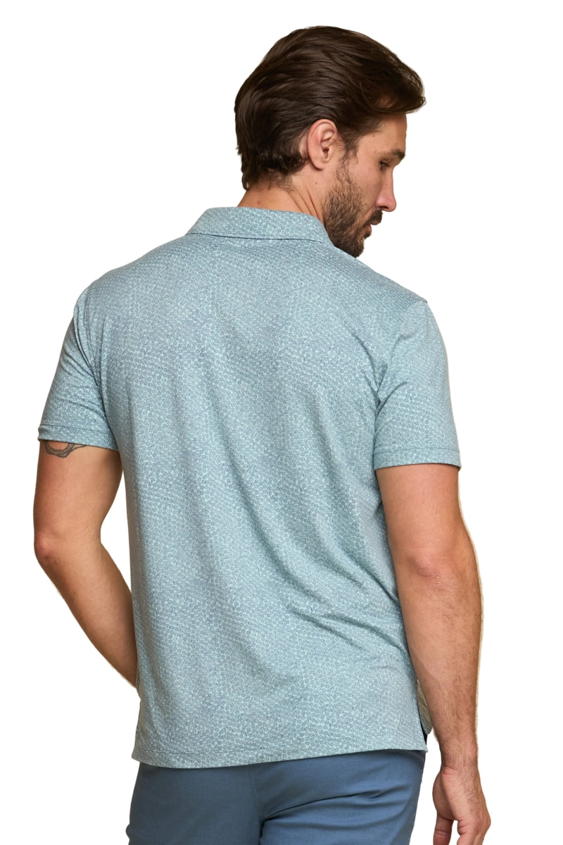 Wholesale,Fundamental Coast, Fundamental Coast Surf Blue Stripe Dot Polo, Blue, Medium-42-TagMLarge-45-TagLExtra Large-48-TagXLExtra Extra Large-51-TagXXL