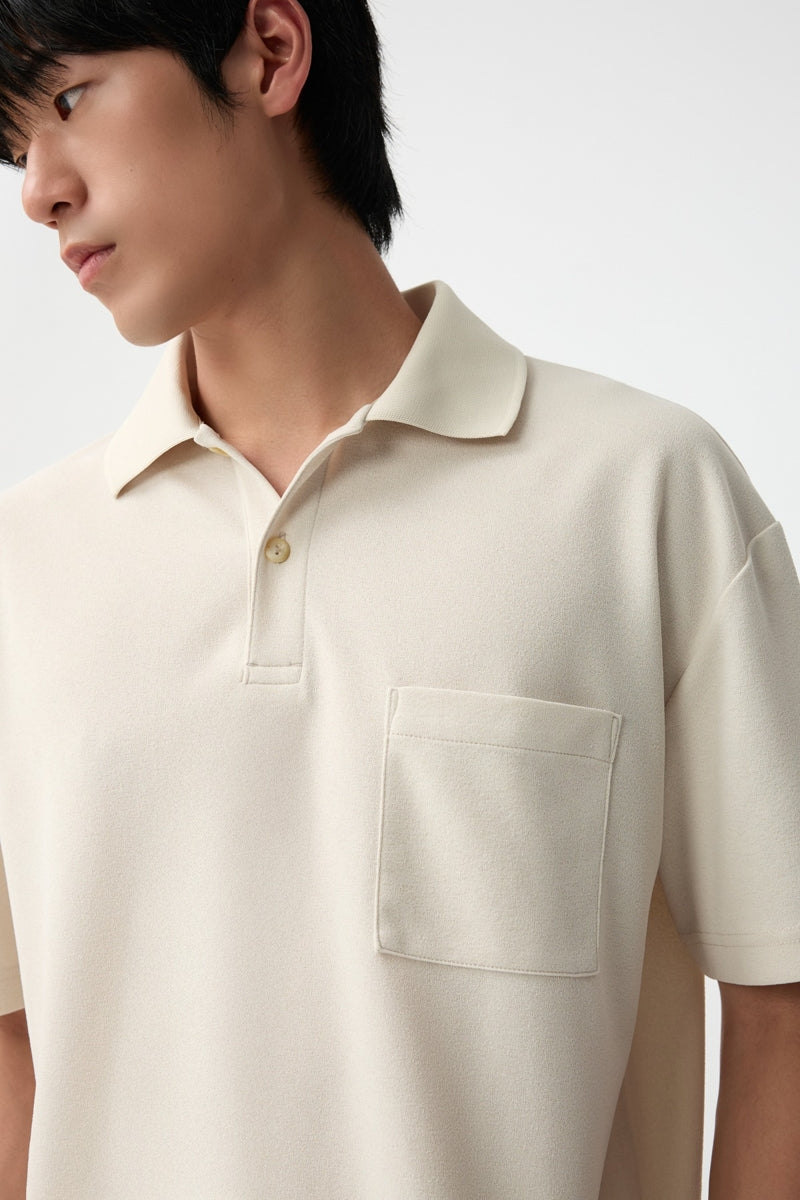 Direct From Brand,FYNE, FYNE Beige Moisture-wicking Ribbed collar Polo, Tan, Large-46-TagL