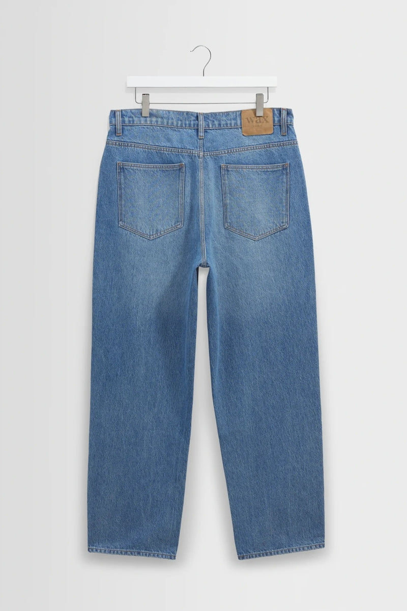 Wholesale,Wax London, Wax London Vintage Antique Blue Loose Fit Jeans, Blue, 32W-30L-Tag32