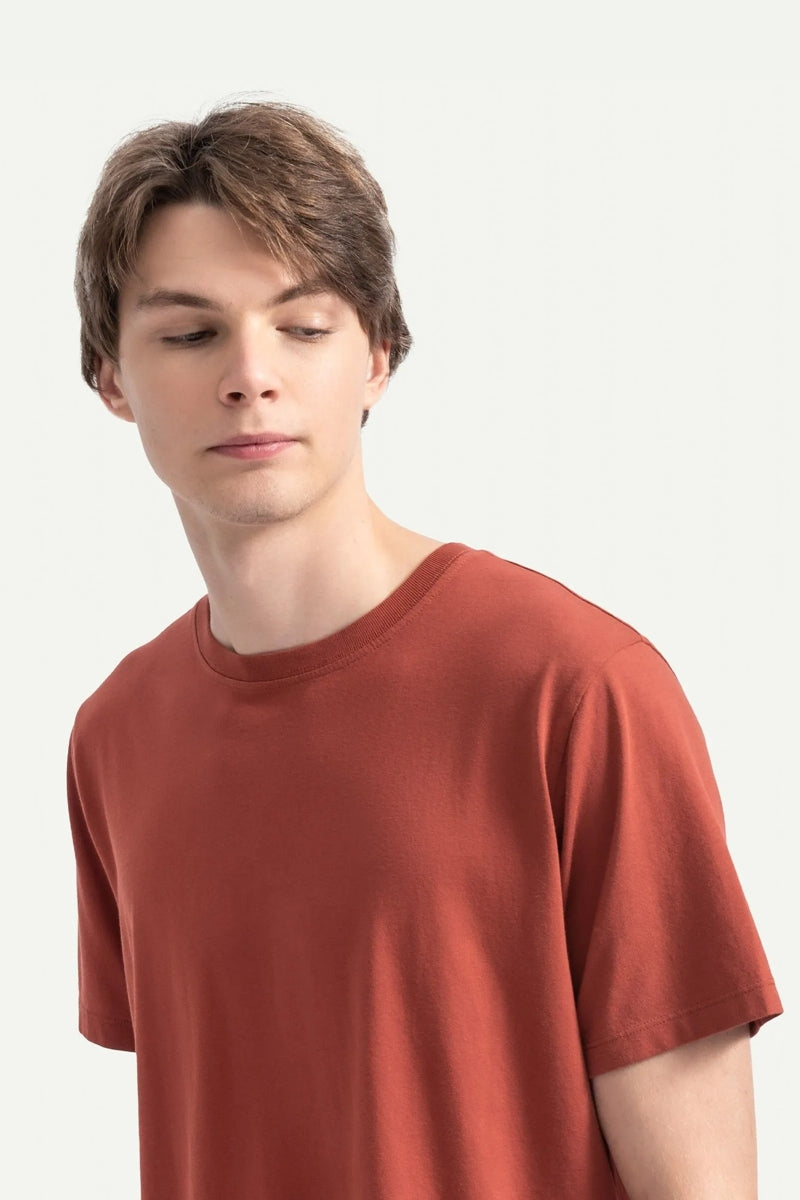 Wholesale,KAFT, KAFT Brick Combed Cotton T-Shirt, Red, Medium-44-TagM