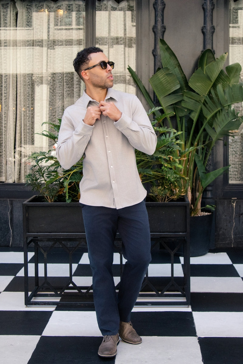 Wholesale,Mason Cruz, Mason Cruz Grey Knit Button Up Shirt, Grey, Small-41-TagSMedium-43-TagMLarge-45-TagLExtra Large-48-TagXLExtra Extra Large-50-TagXXL