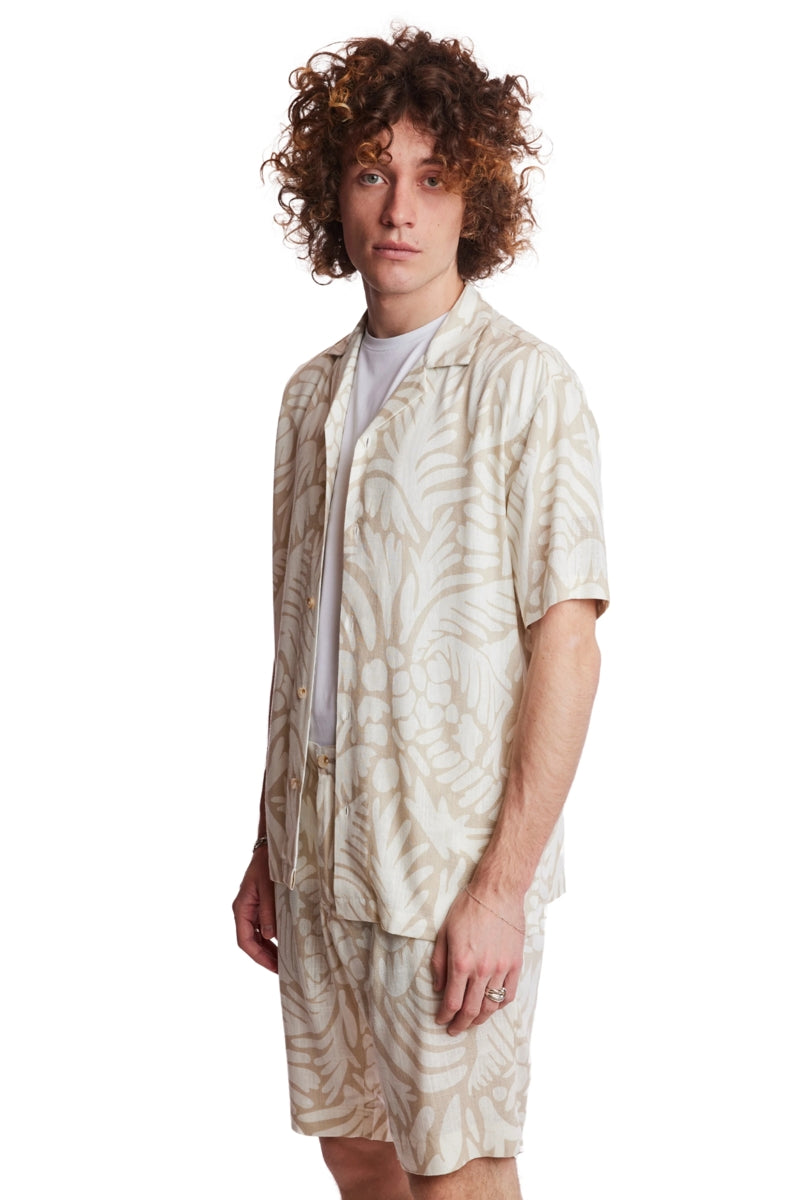 Wholesale,Paisley & Gray, Paisley & Gray Tan & Cream Abstract Print Shirt, Tan, Extra Extra Large-50-TagXXL