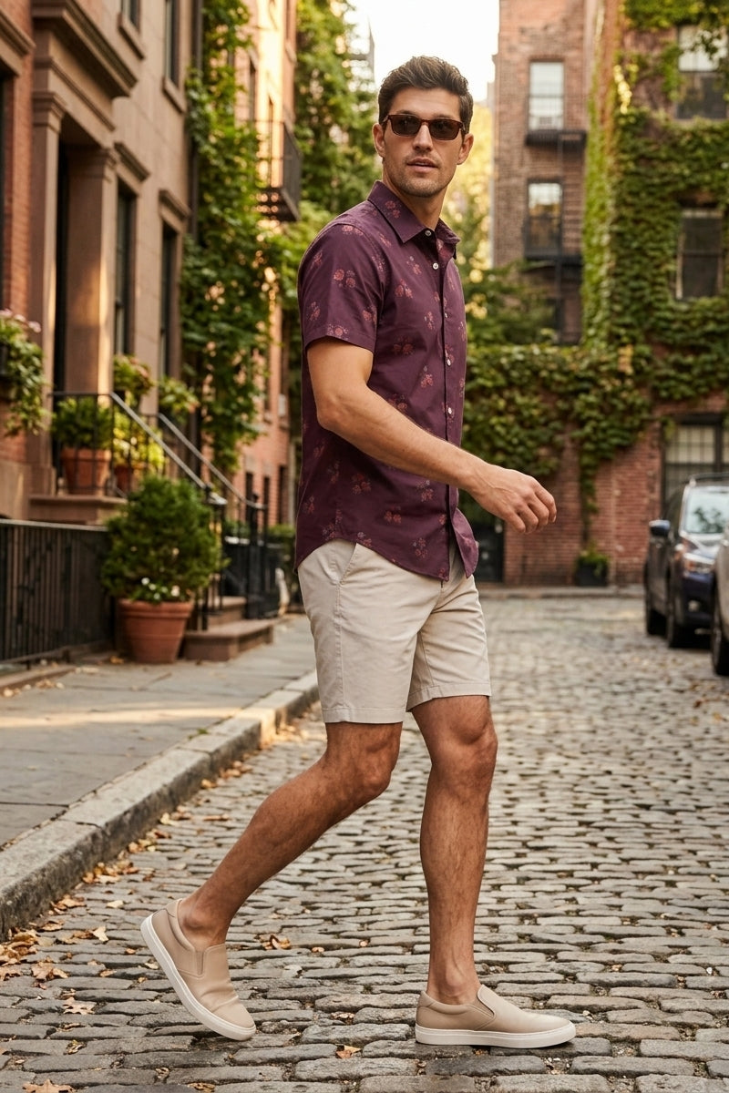Wholesale,Bonobos, Bonobos Burgundy Needlepoint Floral Print Stretch Shirt, Purple, Small-40-TagSMedium-43-TagMLarge-46-TagLExtra Large-49-TagXLExtra Extra Large-52-TagXXL