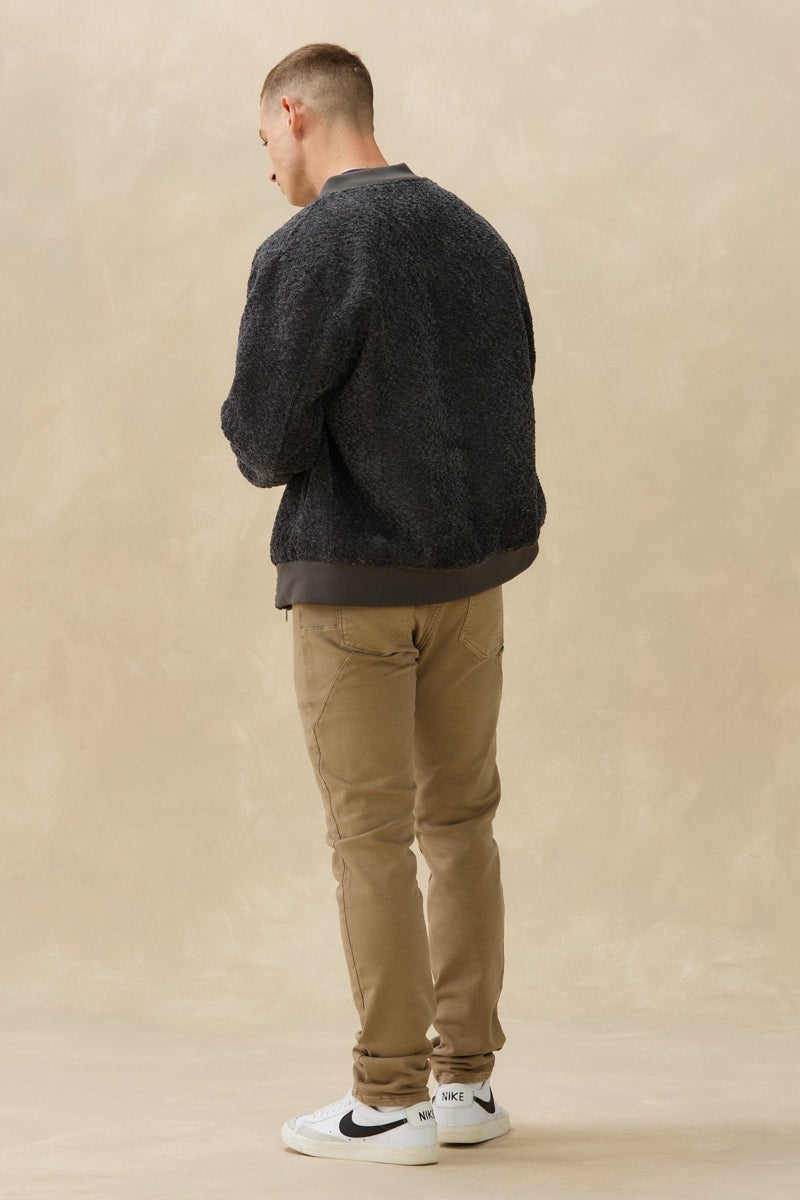 Wholesale,Kuwalla, Kuwalla Charcoal Plush Bomber Jacket, Grey, Large-48-TagL