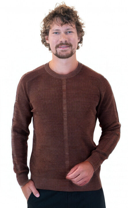 Mizumi Brown Crewneck Sweater