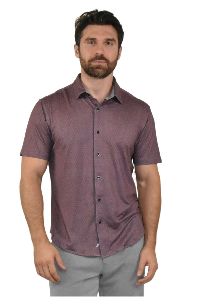 Wholesale,Fundamental Coast, Fundamental Coast Red Deco-floral Print Shirt, Red, Extra Extra Large-51-TagXXL