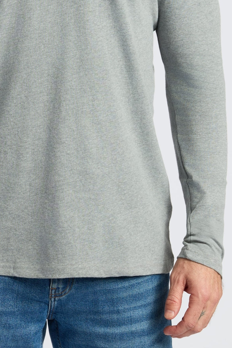 Faire,True Classic, True Classic Heather Grey Long Sleeve T-Shirt, Grey, Extra Large-47-TagXL