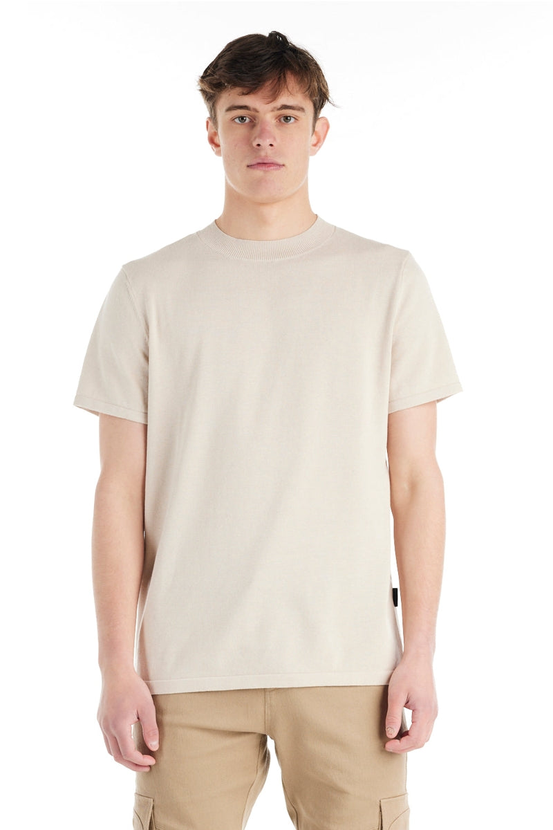 Wholesale,Nana Judy, Nana Judy Beige Luxe Soft Knit Tee, Tan, Large-45-TagL