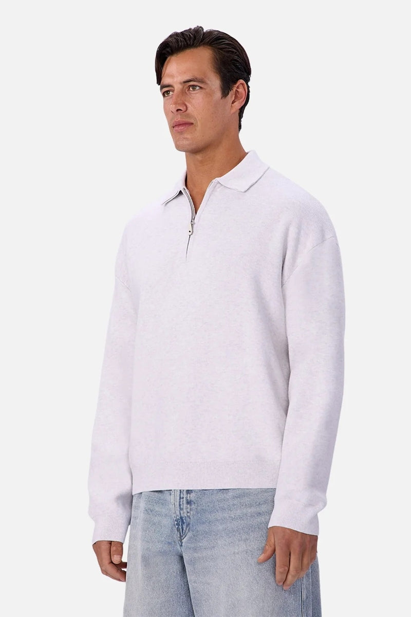 Wholesale,INDUSTRIE AUSTRALIA, INDUSTRIE AUSTRALIA Ice Grey Knit Qtr Zip, Grey, Extra Extra Large-54-TagXXL