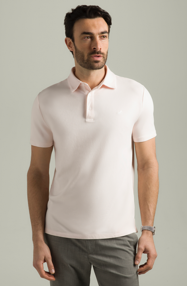 HyperNatural Light Pink Premium Bio-performance El Capitán Classic Fit Micro-Pique Polo with Hyper-Cool Jade